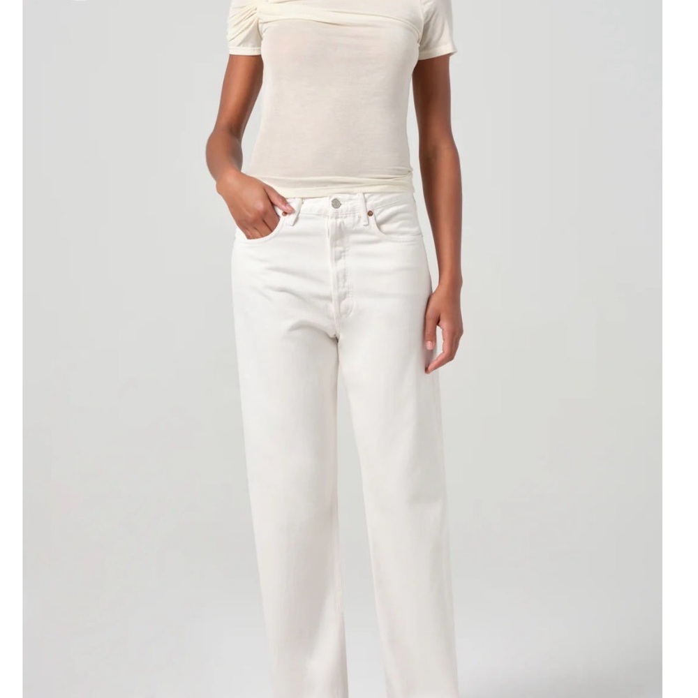 Agolde Women's Cream Straight Leg Jeans size 25